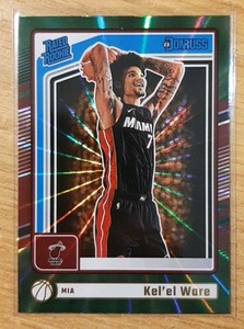 2024-25 DONRUSS HOLO GREEN LASER KEL'EL WARE RATED ROOKIE #221 MIAMI HEAT