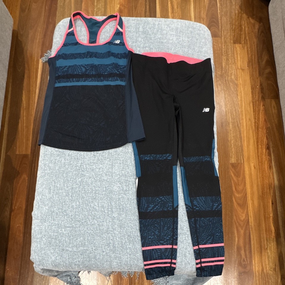 New Balance Women’s 2pc Racerback Tank & Full Length Leggings Set Size M/12