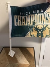 milwaukee bucks 2021 nba champions Car Flag 