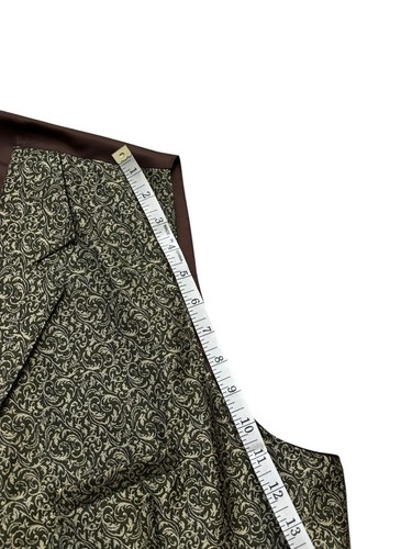 Wahmaker Vest Mens Large Brown Damask Made in USA Western Cowboy Roaring 20's - Foto 8 di 9
