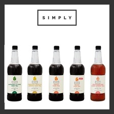 Simply Iced Tea Syrup 1L Bottle Beverage Mixer Cold Drink Flavouring Vegan Halal