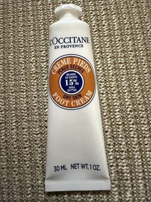 L'occitane en Provence Dry Skin Foot Cream 15% Shea Butter 1 oz Brand New Travel