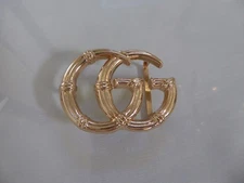 Large GG gold tone belt buckle