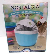NEW Nostalgia Electric Ice Cream, Gelato, Frozen Yogurt and Sorbet Maker 1 PINT