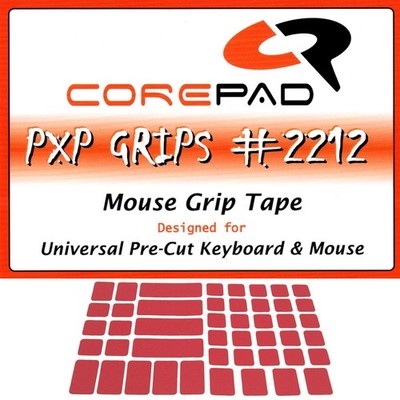 Corepad Pxp Grips Universal Pre-Cut Keyboard & Mouse Grip Tape (Red) [Official _