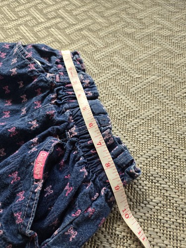 Vintage Made in the USA OshKosh Elastic Waist Pink Bows Girls Jeans 5T Denim Vtg - Picture 7 of 9