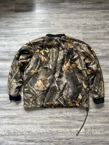 Vintage 90s Realtree Camouflage Lined Hunting Bomber Jacket Size Large - Picture 2 of 6