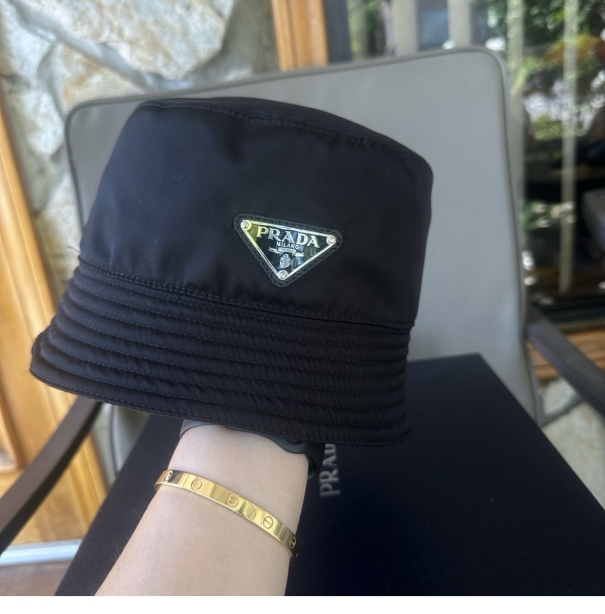 PRADA 黒 ナイロン バケットハット PRADA Black Nylon Bucket Hat | eBay