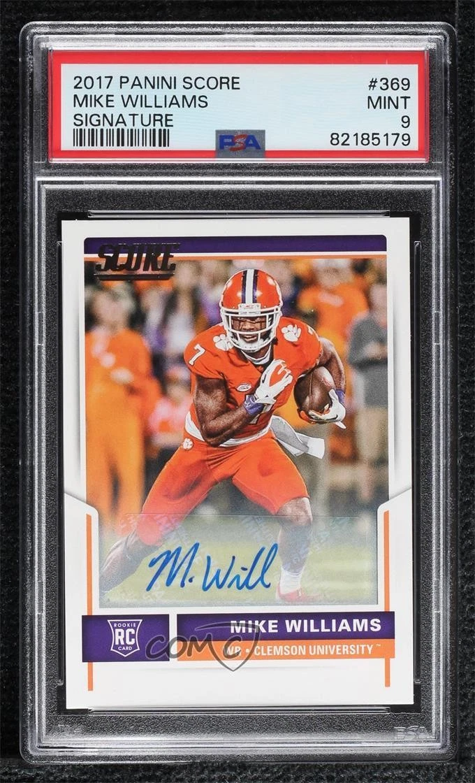 Mike Williams Panini Score #369 Signature