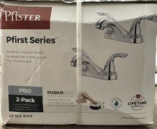 Pfister Pfirst Series 4 in. Centerset 2-Handle Bathroom Faucet Kit Chrome 2-Pack