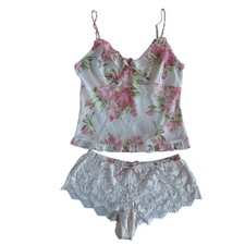 Sm Y2K VTG Victoria s Secret Floral Cami Lace Panties Set Rare Coquette Romantic