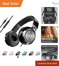 Wired Headphones with Microphone, Volume Control, Noise Isolating, On Ear