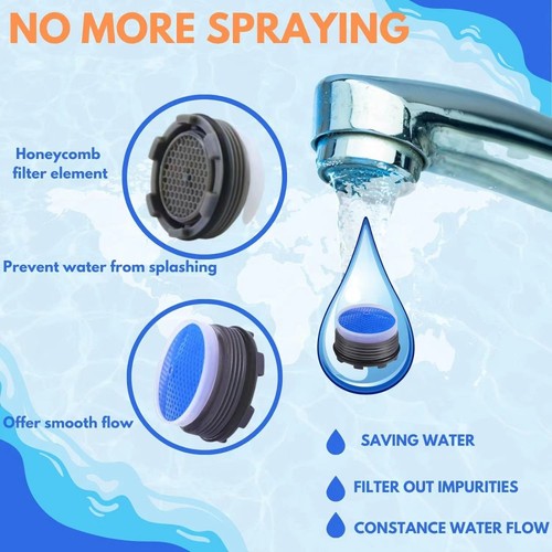 4Pcs Water Saving Male Female Water Purifier Tap Aerator Filter Nozzle Bubbler - Picture 6 of 8