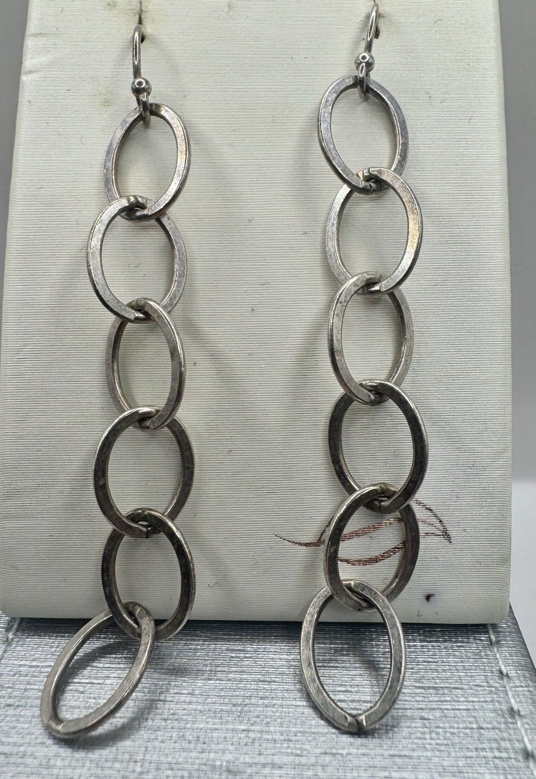 Sterling Silver 925 Dangle Drop Loop Earrings. 4.… - image 1