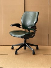 Humanscale Freedom Office Chair Vintage Green Leather Refurbished