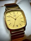 Vintage Timex Q - Date - T.V. Dial Gold Tone Men’s Watch - New Battery!