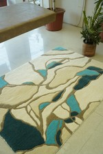 Hand Tufted Abstract Handmade Wool Rug Modern...