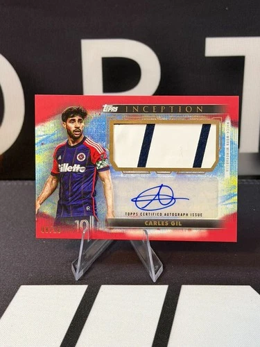 2025 Topps Inception MLS Carlos Gil Patch Auto Red /10 New England Revolution