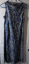Lauren Ralph Lauren Blue Linen Sleeveless Summer Dress Sz  6