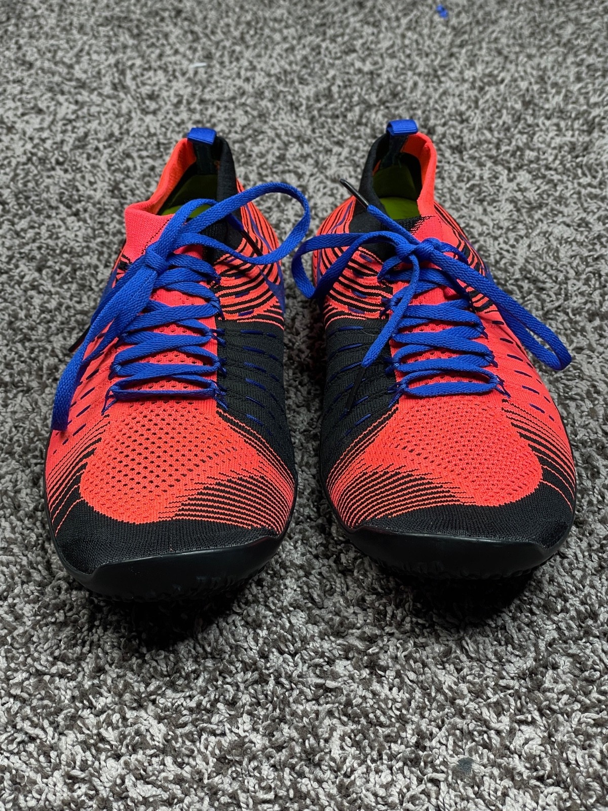 Nike Free HyperFeel Flyknit Red Blue Blk Men Sz 11.5us NEW 638073 640 RARE image 4