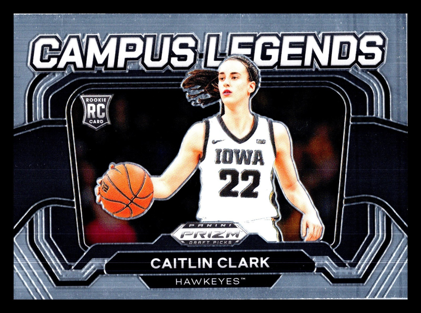 2024-25 Panini Prizm Draft Picks Campus Legends Caitlin Clark #5 RC Rookie Iowa