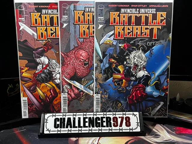 INVINCIBLE Battle Beat #1-3 1:10 Ryan Ottley SIGNED E.J. Su Connecting SET + COA