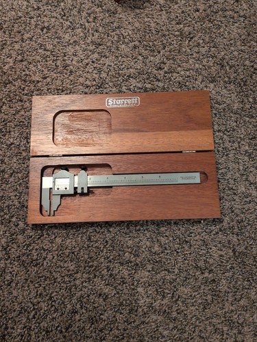 Vintage Starrett No. 122   6"  Vernier Caliper with Wood Case