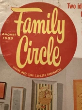 Vintage Family Circle Magazine August 1963
