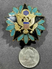Original Vietnam War US DOD General Staff Sterling Breast Badge NS Meyers