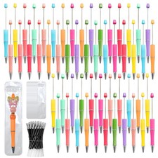 DIY Beadable Pens Kit Plastic Beaded Ballpoint Refills Bags 150 PCS