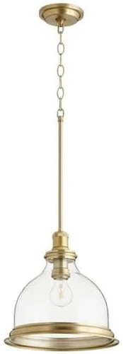 Brass Finish Transitional One Light Pendant - Elegant Lighting Solution - Picture 4 of 4