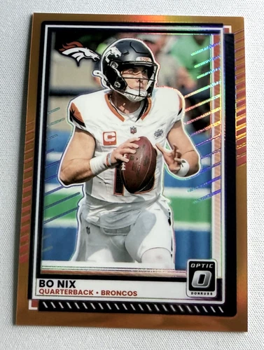 2025 Panini Donruss Football Optic Bo Nix Orange 1/299 #31 Broncos