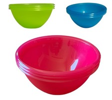 3x Sch&uuml;ssel Schale Dessertschale Salatschale Kunststoff, 0,5l Kinder, Baby bunt