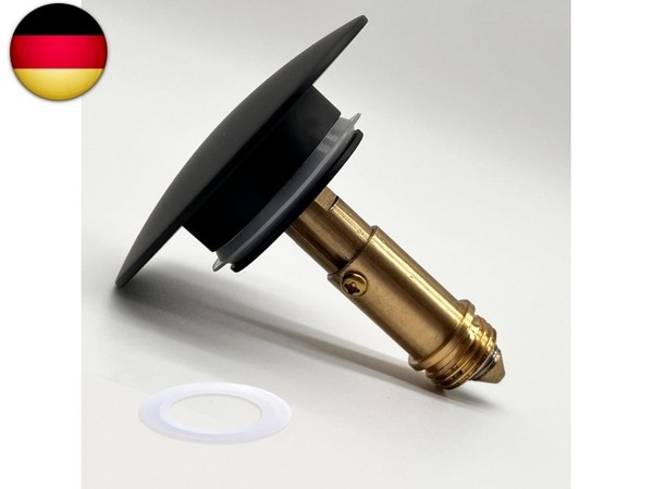 Pop Up WaschbeckenstöPsel 66Mm Schwarz Matt Massiv Messing, Chonphan-image