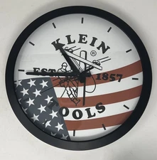Klein Tools Electrician Electrical  Lineman Powerlines Cable Sign Wall Clock 14”