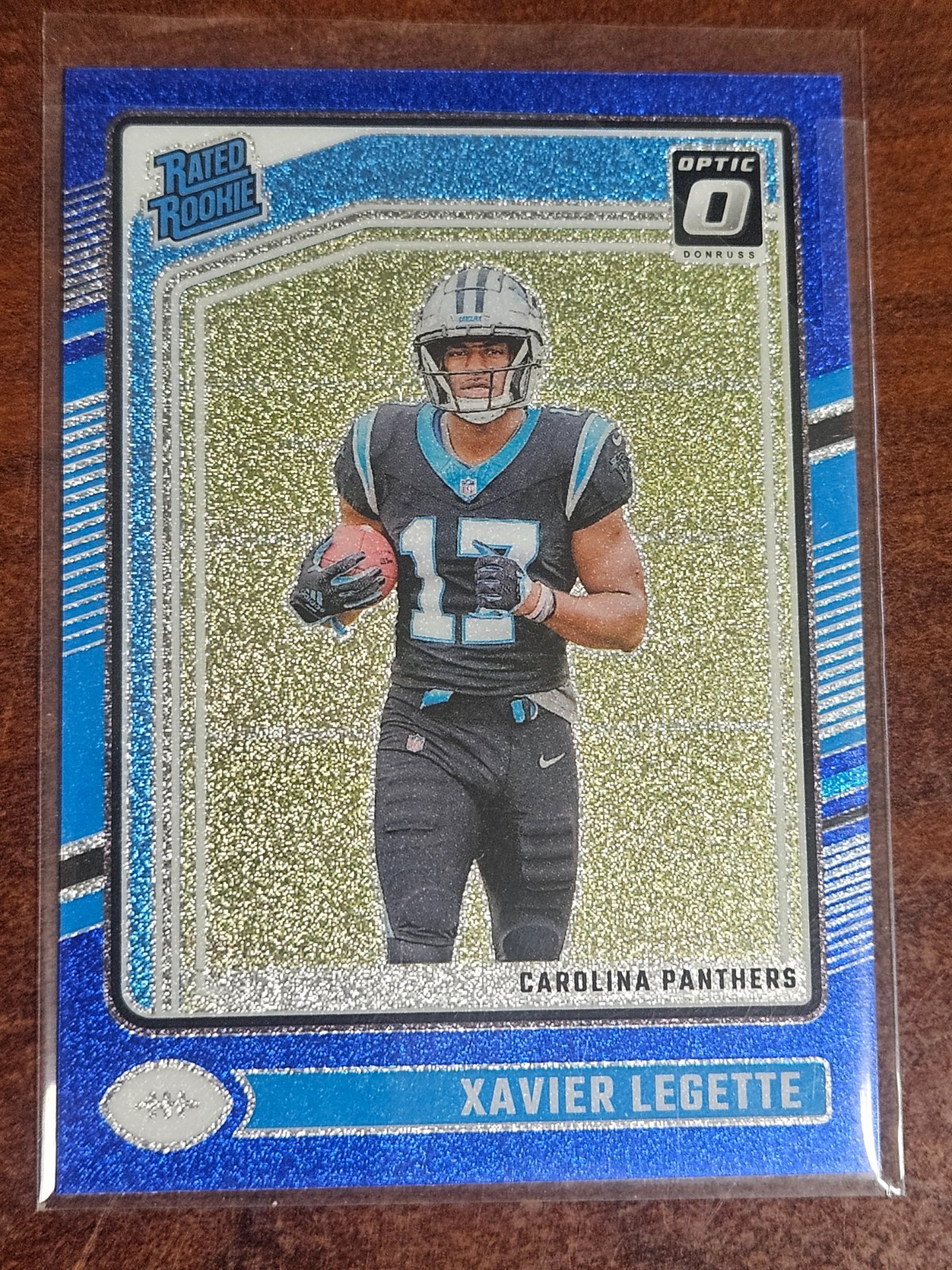 2024 Donruss Optic Rated Rookie #299 Xavier Legette RC Blue Glitter Prizm SSP