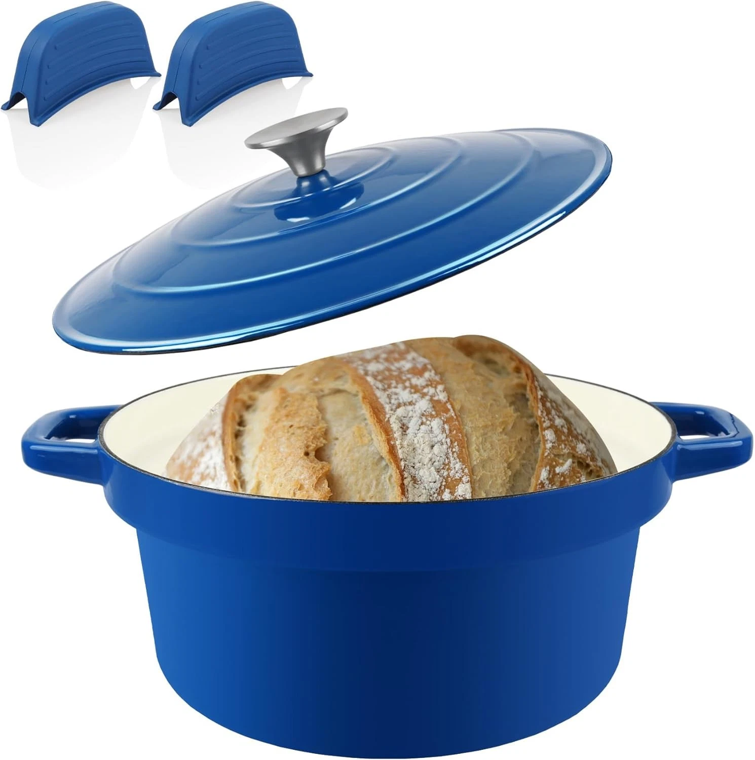 7QT Dutch Oven Pot W/ Lid Enameled Cast Iron Dutch Ovens Sourdough Bread Baking