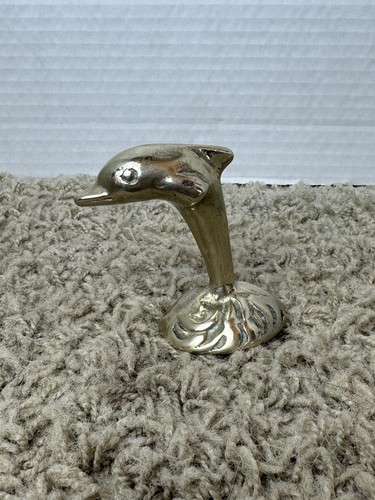 vintage brass dolphin figurine