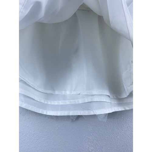 New Janie And Jack Sz 5 Disney Frozen X Wht Slvr Spkl Tulle Lined Satin Lmtd Ed - Picture 3 of 5