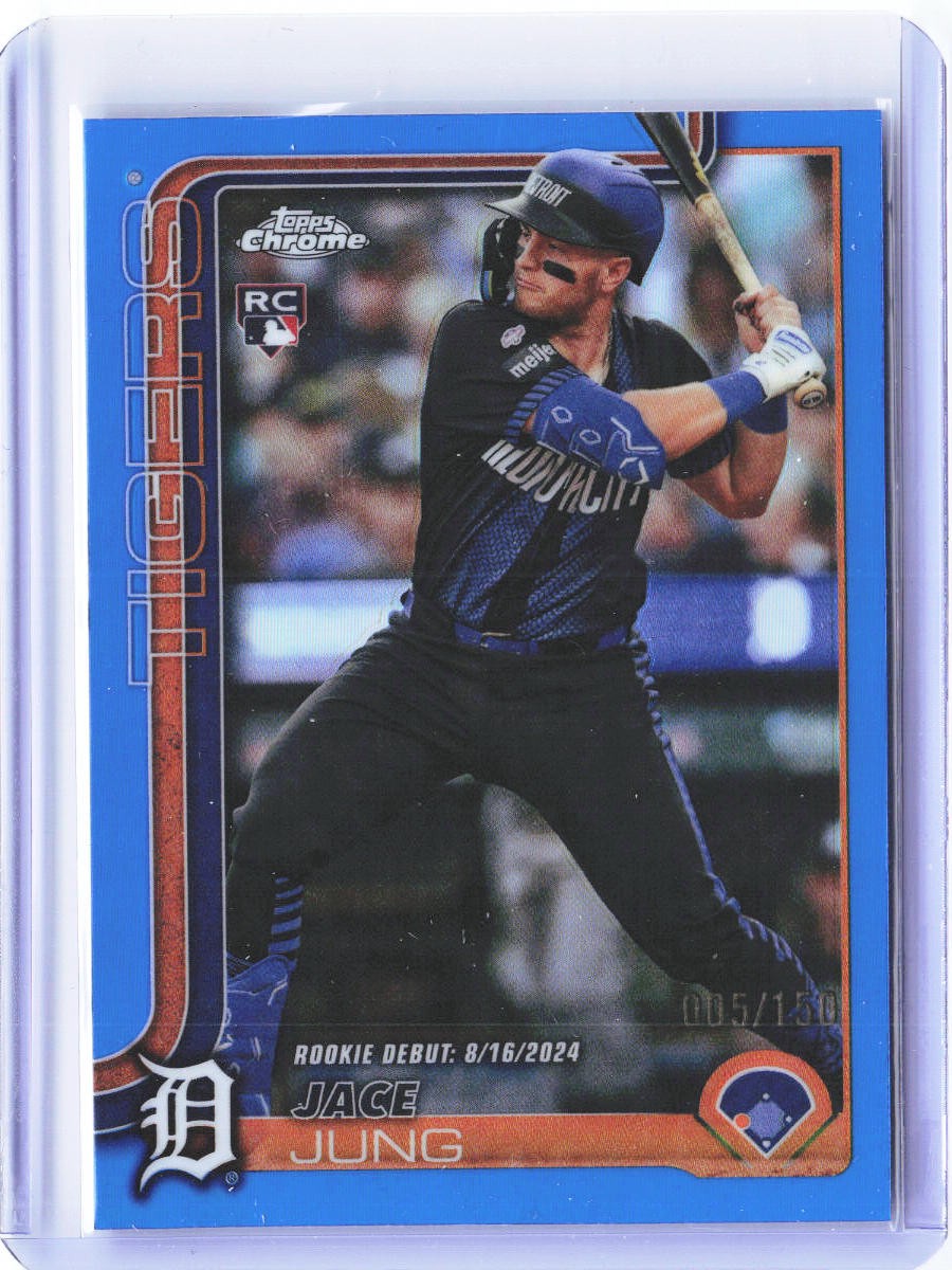 2025 Topps Chrome Update #USC121 Jace Jung Blue Refractors #/150