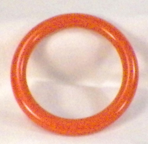 Orange Bakelite Bangle Bracelet Chunky Vintage Retro #17 - Picture 2 of 3