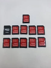 Lot Of 11 SanDisk MicroSD To SD Adapter Reader Converter MicroSDHC MicroSDXC