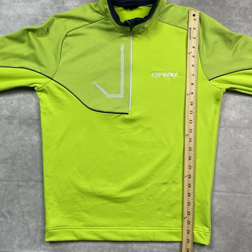 Maglione Galvin verde 1/4 zip strato intermedio uomo M Liv Golf Dave Insula Golf strato intermedio - Foto 11 di 14