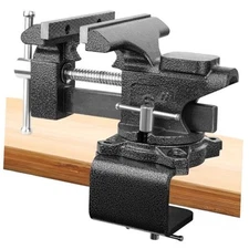 6-Inch Bench Vise - Workbench Vise with Heavy Duty Forged Steel Construction 