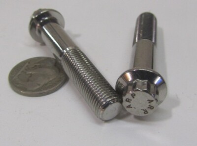 12 Point Flanged Ferry ARP Bolt, Stainless Steel, PT, 3/8''-24 x 2.00'' L. 2 Units
