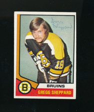 1974-75 Topps Gregg Sheppard #184 signed auto autograph swsw6