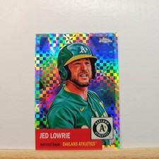 2022 TOPPS Chrome Platinum Anniversary Baseball Jed Lowrie base X-FRACTOR # 316