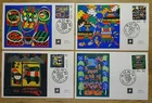 China Maximum Card T.118 No. 2125- 2128 Paintings 1987 Maximum Cards Complete Set