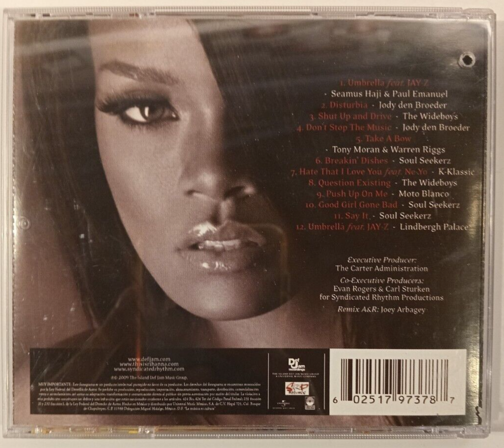 RIHANNA - GOOD GIRL GONE BAD: THE REMIXES - MEXICAN CD ALBUM, HOLE
