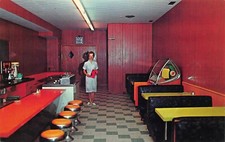 Dunnville Ontario Canada Juke Box Embers Dining Room Postcard